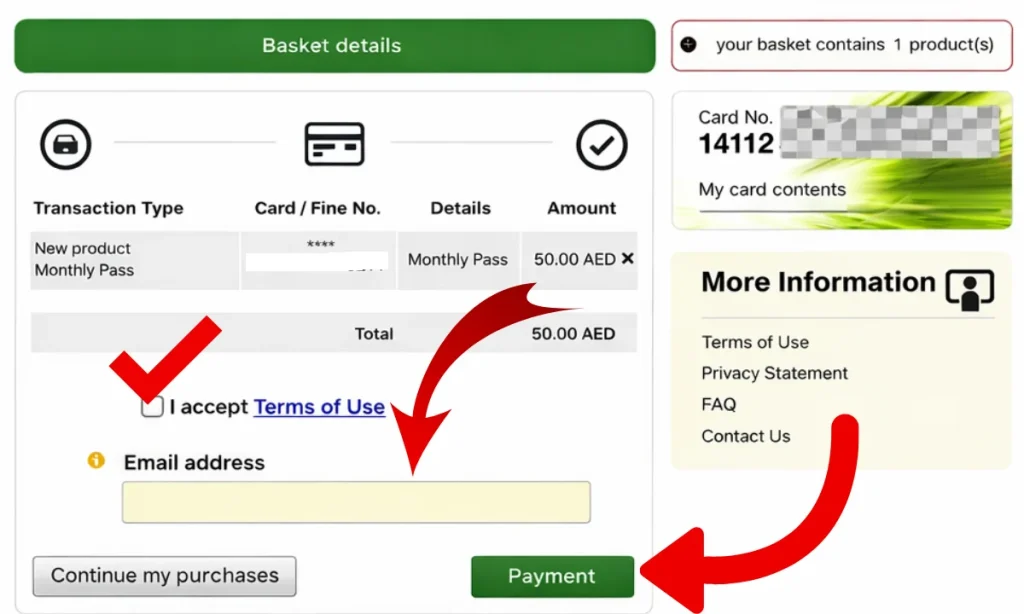 Payment & email address haflat monthly recharge