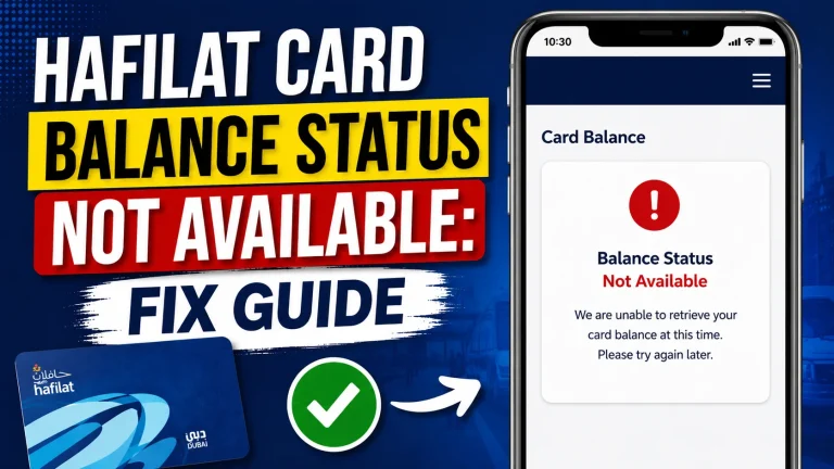 Hafilat Card Balance Status Not Available