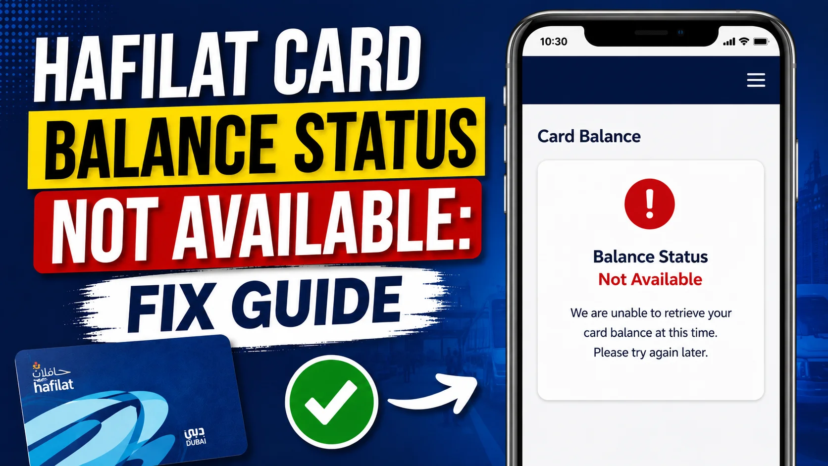 Hafilat Card Balance Status Not Available