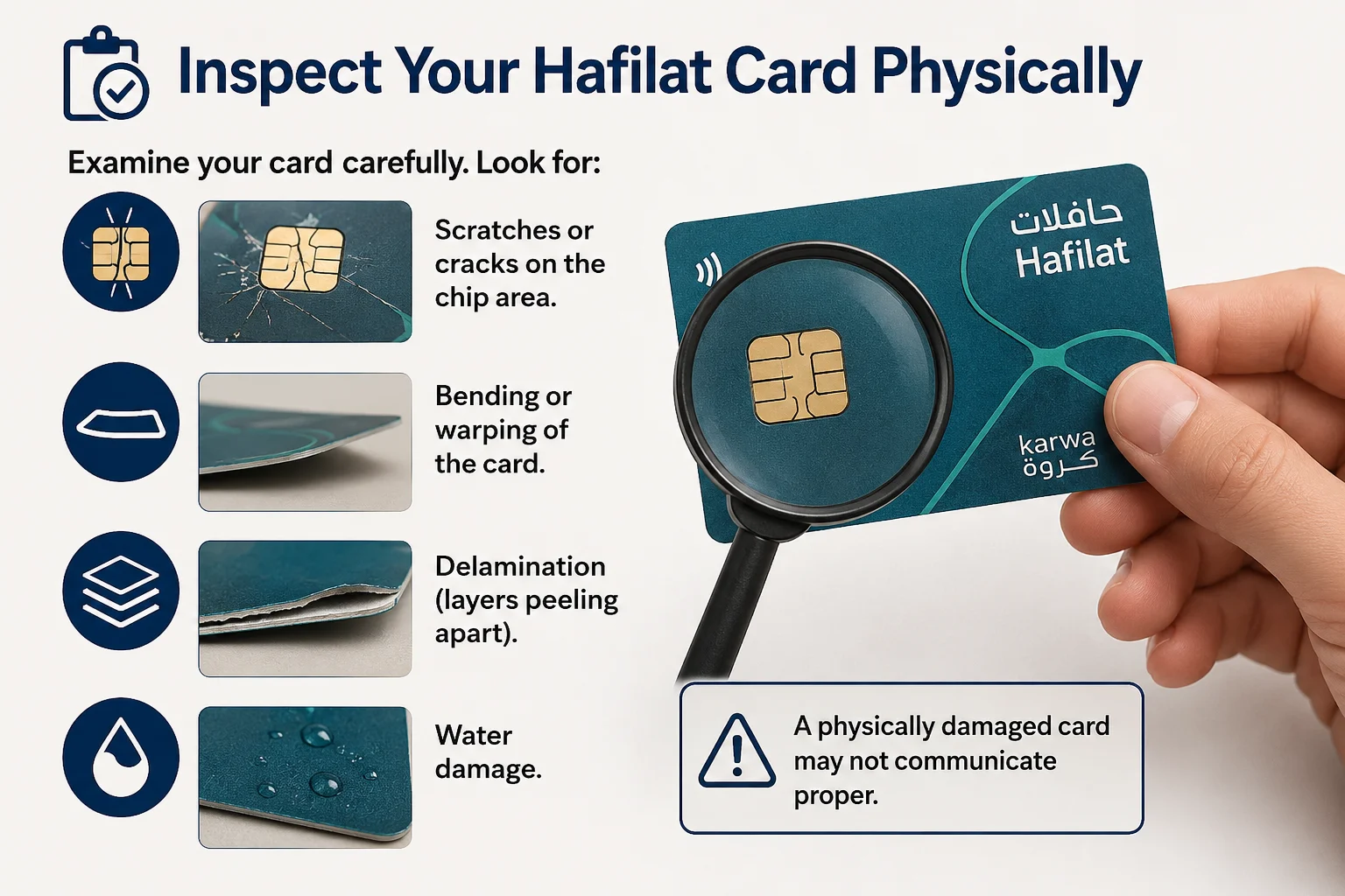How to Fix Hafilat Card Balance Status Not Available :Inspect Your Hafilat Card Physically