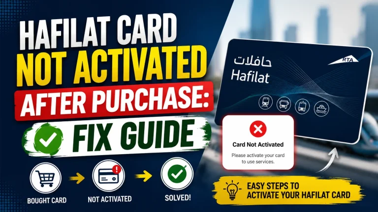 Hafilat Card not Activated