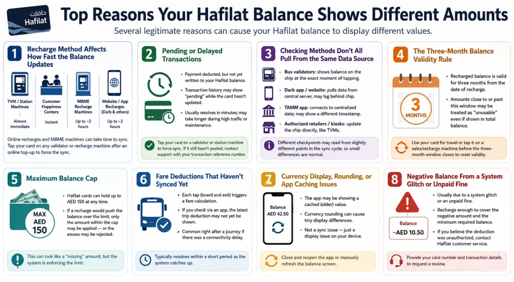 Reasons Your Hafilat Balance Shows Different Amounts